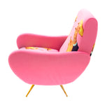 Lipsticks Padded Armchair | Seletti Wears Toiletpaper | Pink