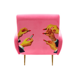 Lipsticks Padded Armchair | Seletti Wears Toiletpaper | Pink