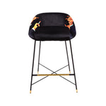 Lipsticks Padded High Bar Stool | Seletti Wears Toiletpaper | Black