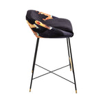 Lipsticks Padded High Bar Stool | Seletti Wears Toiletpaper | Black