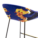 Lipsticks Padded High Bar Stool | Seletti Wears Toiletpaper | Blue