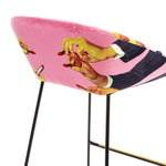 Lipsticks Padded High Bar Stool | Seletti Wears Toiletpaper | Pink