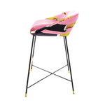 Lipsticks Padded High Bar Stool | Seletti Wears Toiletpaper | Pink