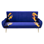 Lipsticks Three Seater Sofa | Seletti Wears Toiletpaper | Blue