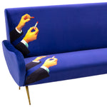 Lipsticks Three Seater Sofa | Seletti Wears Toiletpaper | Blue