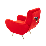 Revolver Padded Armchair | Seletti Wears Toiletpaper | Red