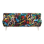 Snakes Three Seater Sofa | Seletti Wears Toiletpaper | Black