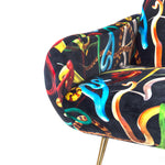 Snakes Three Seater Sofa | Seletti Wears Toiletpaper | Black