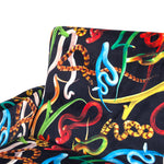 Snakes Two Seater Sofa | Seletti Wears Toiletpaper | Black
