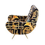 Trumpets Padded Armchair | Seletti Wears Toiletpaper | Black