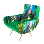 Volcano Padded Armchair | Seletti Wears Toiletpaper | Green