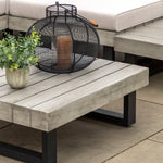Outdoor Taranto Small Corner Lounge Set | Black & Grey