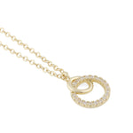 Ace Infinity Pendant Necklace | Gold Plated with Cubic Zirconia