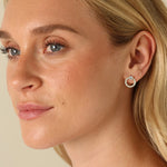 Ace CZ Ring Earrings | Gold Plated