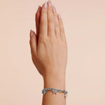 Eira Bow & Pearl Charm Bracelet | Silver Plated