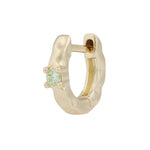 Jen Small Green Stone Ring Earrings | Gold Plated
