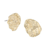 Lauren Hammered Earrings | Gold Plated