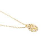 Lucy Sparkling Flower Pendant Necklace | Gold Plated with Cubic Zirconia