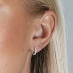 Mayfair Gemstone Hoop Earrings | Silver Plated