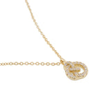 Mayfair Knot Pendant Necklace | Gold Plated with Cubic Zirconia