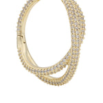 North Double Ring Earrings | Gold Plated with Cubic Zirconia