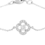 Sally Clover Chain Bracelet | Silver Plated with Cubic Zirconia