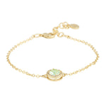 Seine Green Cubic Zirconia Chain Bracelet | Gold Plated