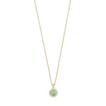 Seine Green Cubic Zirconia Pendant Necklace | Gold Plated