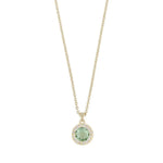 Seine Green Cubic Zirconia Pendant Necklace | Gold Plated