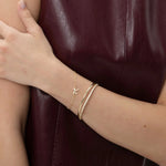 Stina Bow Chain Bracelet | Gold Plated with Cubic Zirconia