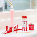 Festive 3-Taper Bow Candle Holder | Red & White | 160cm