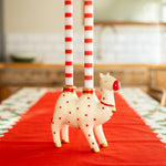 Festive Camel 2-Taper Candle Holder | 20cm