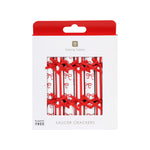 Mini Festive Bow Saucer Crackers | Red & White | Set of 8