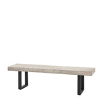Outdoor Taranto Dining Bench | Black & Grey