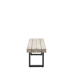 Outdoor Taranto Dining Bench | Black & Grey