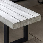 Outdoor Taranto Dining Bench | Black & Grey