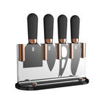Brooklyn Cheese Knife & Block Set | Copper | 4 Piece