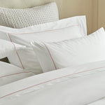 Savile Cord 220 Bed Linen | White/Blossom