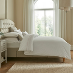 Savile Cord 220 Bed Linen | White/Blossom