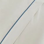 Savile Cord 220 Bed Linen | White/Blue