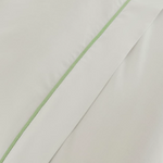 Savile Cord 220 Bed Linen | White/Leaf Green