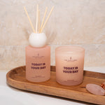 'Today Is Your Day' Frosted Jar Candle | Orange Blossom & Mineral Amber | 135g