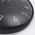 Tresco Wall Clock | Charcoal | 14''