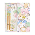 Kawaii Animals Chopstick Set | Pastel | 4 Piece