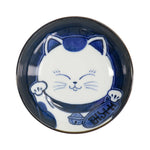Kawaii Lucky Cat Sauce Bowl | Blue & White | 10cm