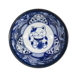 Kawaii Lucky Cat Tayo Bowl | Blue & White | 15cm