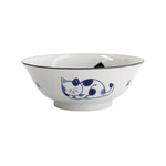 Kawaii Sleeping Cat Ramen Bowl | Blue & White | 20cm