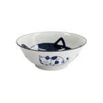 Kawaii Sleeping Cat Ramen Bowl | Blue & White | 20cm