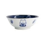 Kawaii Smiling Cat Ramen Bowl | Blue & White | 20cm