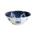 Kawaii Smiling Cat Ramen Bowl | Blue & White | 20cm